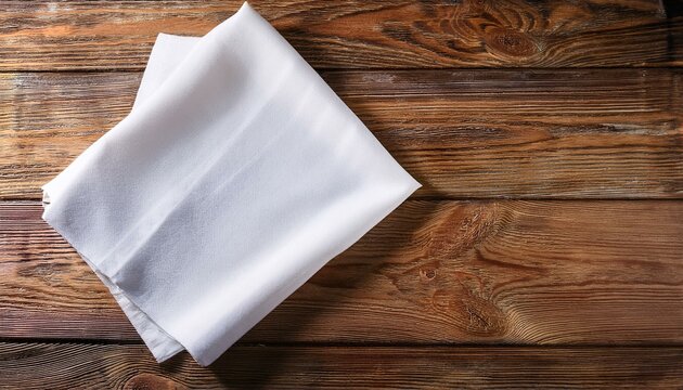 empty white table cloth on wooden desk