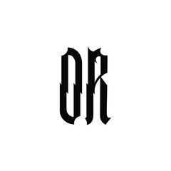 OR monogram logo design letter text name symbol monochrome logotype alphabet character simple logo