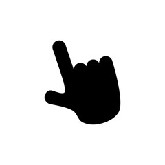 Hand cursor icon, simple flat style, pictogram logo sign symbol vector illustration, isolated on white for mobile app