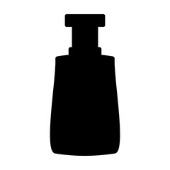 perfume bottle icon, simple flat style, pictogram logo symbol vector illustration, isolated on white for mobile app