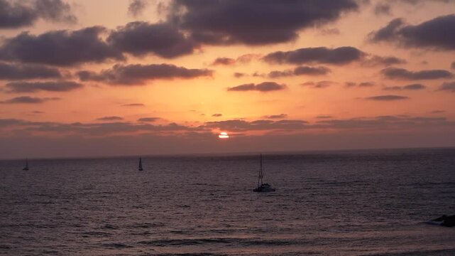 A stunning video of the Mediterranean Sea and sunset was taken in Tel Aviv, Israel.