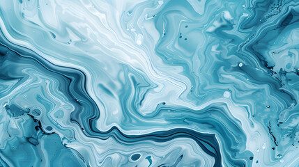 Fototapeta premium Beautiful abstract marble pattern with aqua hues, generative ai