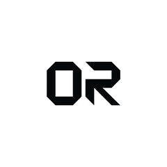 OR monogram logo design letter text name symbol monochrome logotype alphabet character simple logo