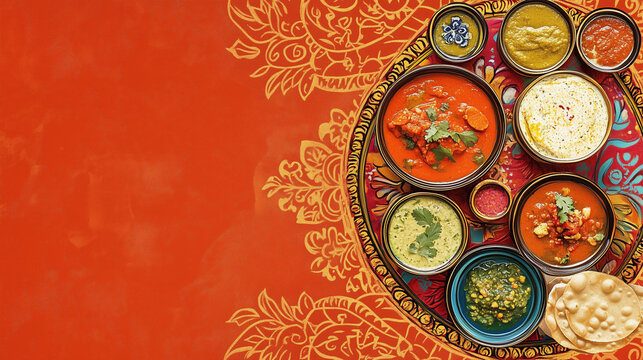 Indian Fasting Gujarati Upwas Fast diet items offered in Thali complete meal with Jain cuisine