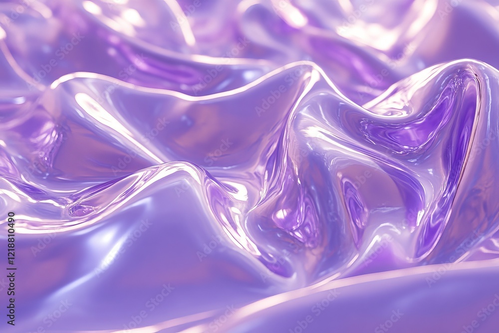 Aufkleber intricate purple waves of translucent material create a captivating texture under soft light