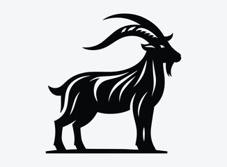 Black the ram goat Vector Illustration - Symbol of Independence and Resourcefulness