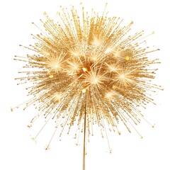 Glittering Gold Fireworks Burst Against a Dark Night Sky