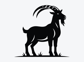 Black the ram goat Vector Illustration - Symbol of Independence and Resourcefulness