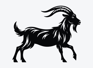 Black the ram goat Vector Illustration - Symbol of Independence and Resourcefulness