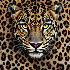 Fototapeta premium Illustration of leopard and leopard texture, leopard pattern
