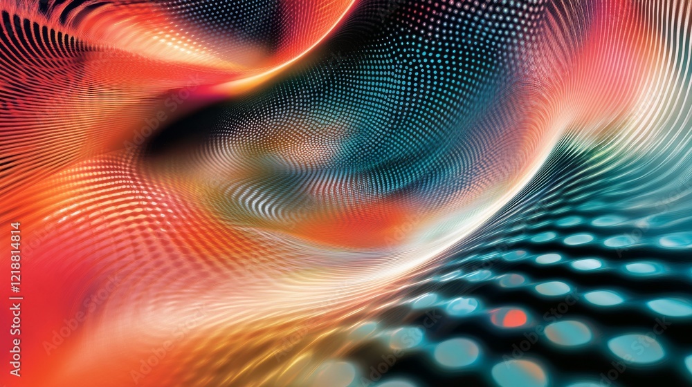 Poster abstract technology background with futuristic digital lines and glowing elements, representing inno