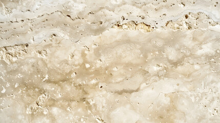 Beige travertine stone background texture, generative ai