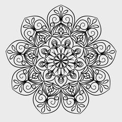 Mandala flower design with complex patterns.6