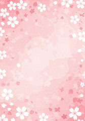 春の背景、桜のイラスト素材