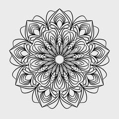 Mandala flower design with complex patterns.4
