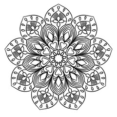 Mandala flower design with complex patterns.2