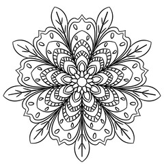 Mandala flower design with complex patterns.0