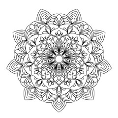 Mandala flower design with complex patterns