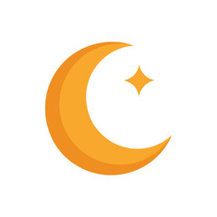 Ramadan moon and Eid moon vector illustration with white background