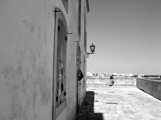 Italy, Puglia, Salento, Lecce: foreshortening of old Village of Otranto.