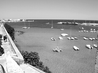 Italy, Puglia, Salento, Lecce: foreshortening of old Village of Otranto.