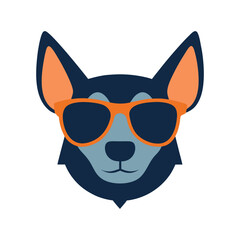 dog with sunglasses vector art