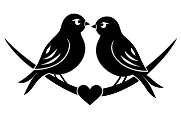 two birds on a branch