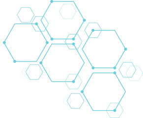 Abstract hexagon technology background. Shape of hexagon concept design. Abstract cube hexagon shape background. Digital technology concept