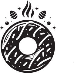 donut silhouette vector