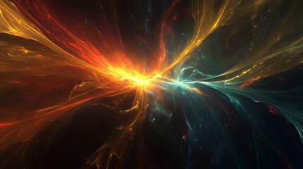 Light Data Streams. An abstract depiction of light beams or streams spreading across space, creating the effect of data transmission