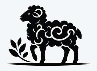 Black lamb Vector Illustration - Standing Out from the Crowd