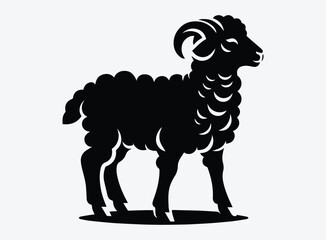 Black lamb Vector Illustration - Standing Out from the Crowd
