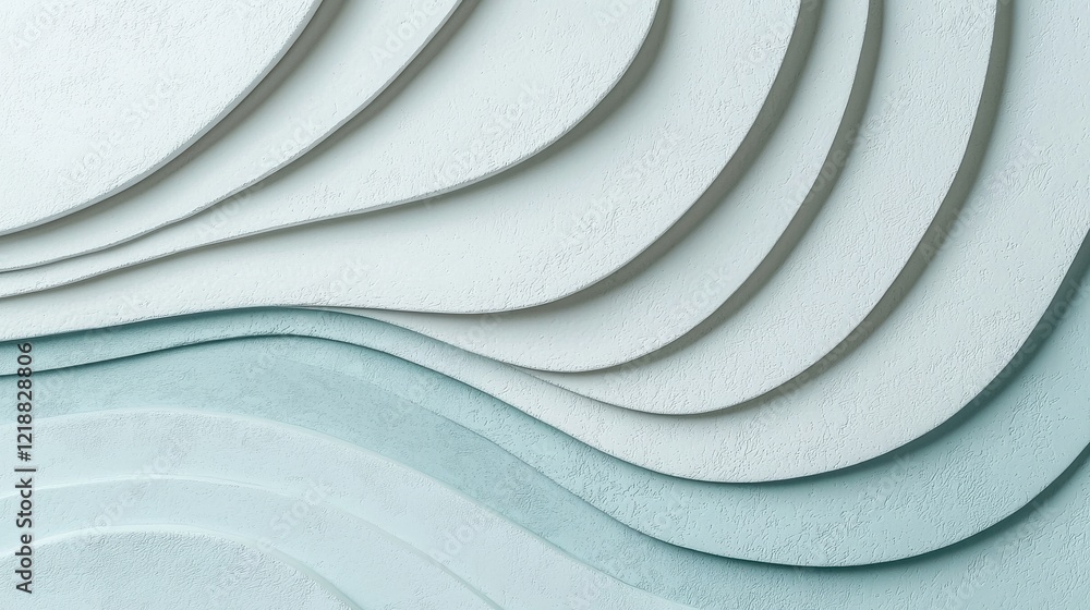 Poster subtle circular patterns in gray and light blue modern design abstract art minimalistic clean aesthe