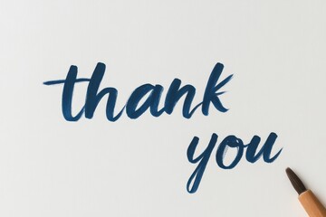 Fototapeta premium Creative thank-you cards write with a brush in minimalist style