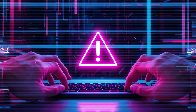 Message Access denied written on laptop screen, server blocking hacking attempt