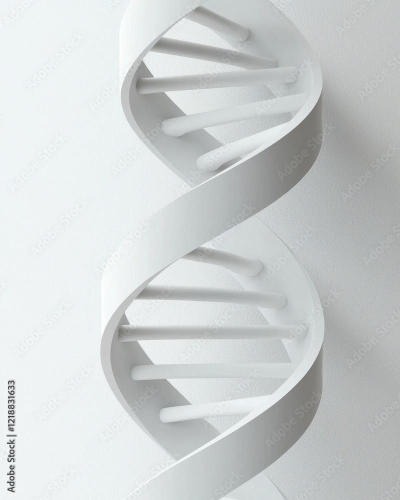 Poster scientific exploration of dna structure laboratory abstract image white background macro view resear