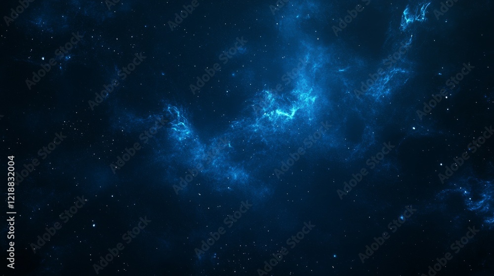 Aufkleber futuristic technology-inspired abstract background with blue overlapping layers on a dark gradient s