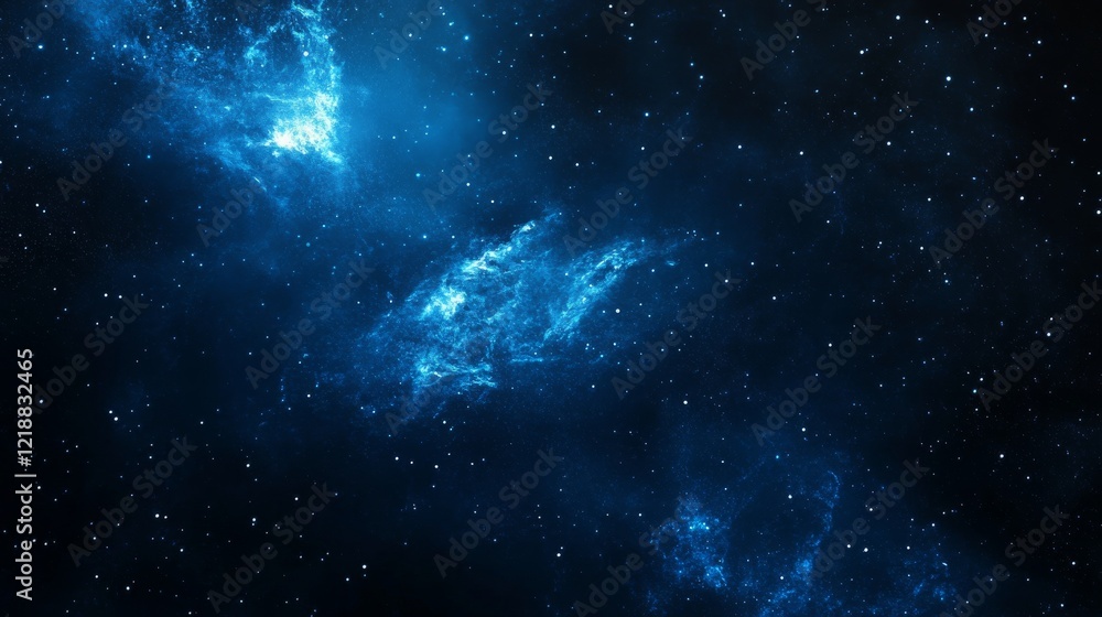 Aufkleber futuristic technology-inspired abstract background with blue overlapping layers on a dark gradient s