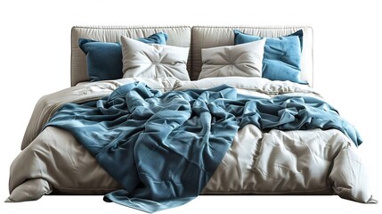 A double bed offers a spacious and comfortable sleeping area for two people, featuring a wide mattress and sturdy frame. Perfect for couples or individuals who enjoy extra room, it ensures restful sle