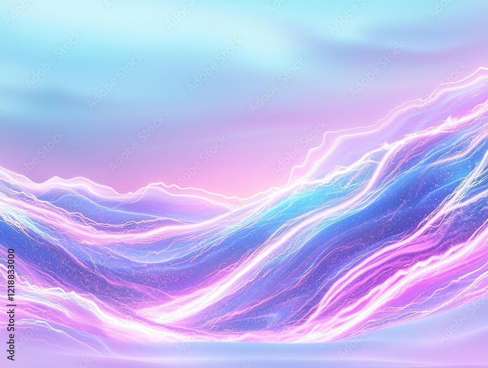 Poster calming wave effect soft white gradient background abstract art serene environment smooth pastel lig
