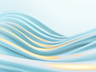 Dynamic smooth glowing pastel light waves soft waves on white background serene abstract art calm environment