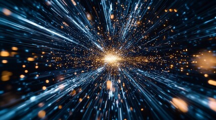 Dynamic Light Burst with Stars in a Cosmic Space Environment