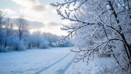 Winter Forest Scene for Nature Photography and Seasonal Illustration