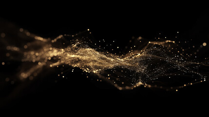 Networks and Connections. Blurred lines connecting points on a dark background, mimicking complex data transmission networks or IoT