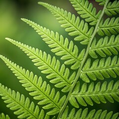 Unfurling Fern: A Macrocosm of Nature's Intricate Design. Lush green fronds unfurl, revealing a mesmerizing pattern.