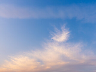 Obraz premium 冬の夕暮れの空と雲01