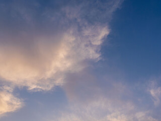 Fototapeta premium 冬の夕暮れの空と雲09