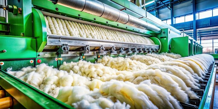 Industrial Cotton Combing: Raw Cotton Transforms into Soft Fibers - Textile Production