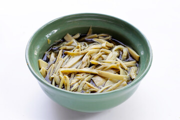 Bamboo shoot in tiliacora triandra juice