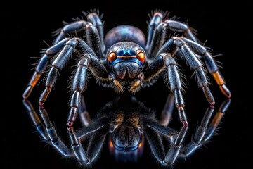 Fototapeta premium Black Spider Low Light Cutout PNG